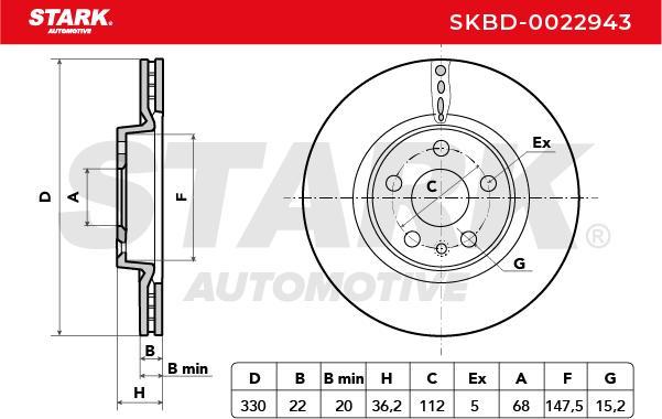 Stark SKBD-0022943 - Disque de frein cwaw.fr