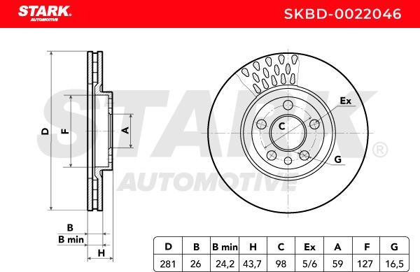 Stark SKBD-0022046 - Disque de frein cwaw.fr