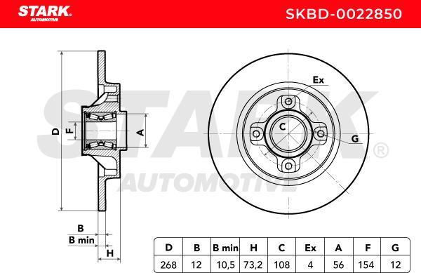 Stark SKBD-0022850 - Disque de frein cwaw.fr