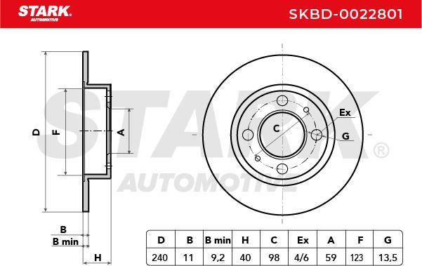 Stark SKBD-0022801 - Disque de frein cwaw.fr