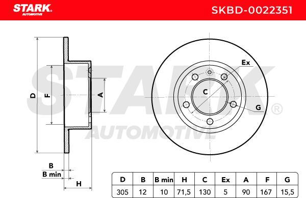 Stark SKBD-0022351 - Disque de frein cwaw.fr