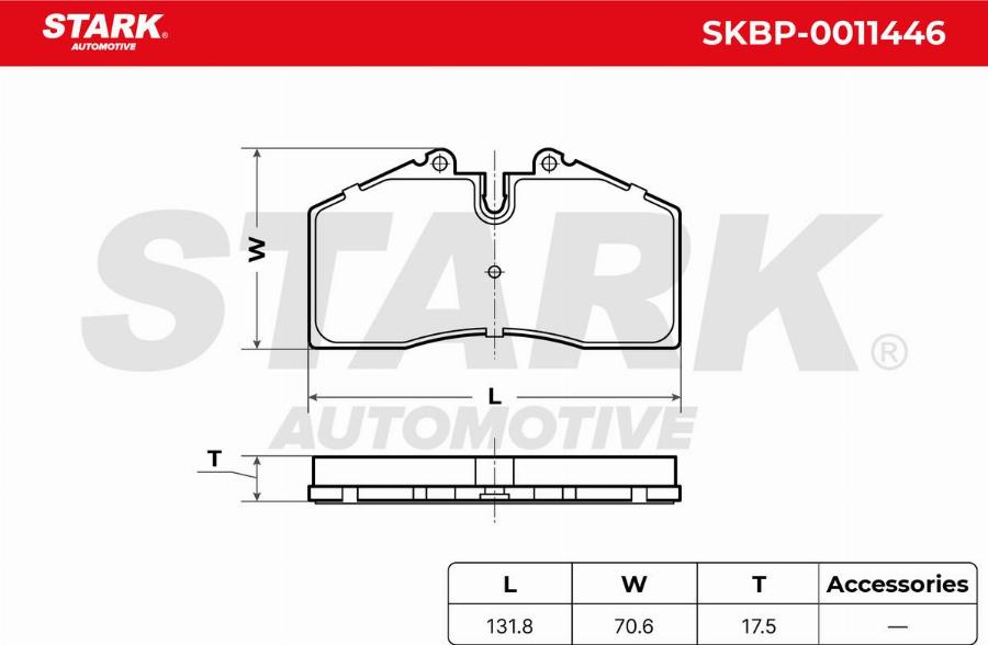 Stark SKBP-0011446 - Kit de plaquettes de frein, frein à disque cwaw.fr