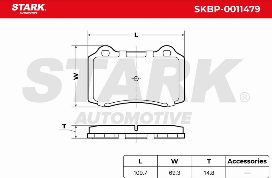 Stark SKBP-0011479 - Kit de plaquettes de frein, frein à disque cwaw.fr