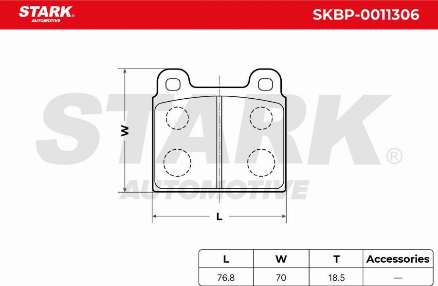 Stark SKBP-0011306 - Kit de plaquettes de frein, frein à disque cwaw.fr