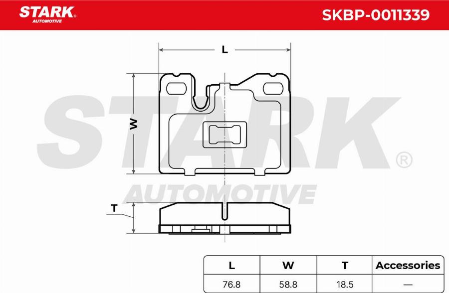 Stark SKBP-0011339 - Kit de plaquettes de frein, frein à disque cwaw.fr