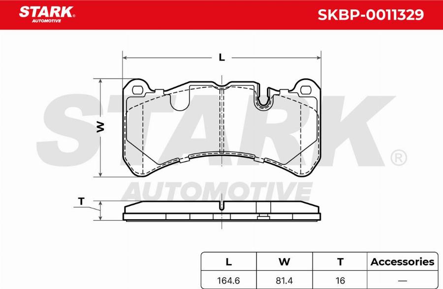 Stark SKBP-0011329 - Kit de plaquettes de frein, frein à disque cwaw.fr