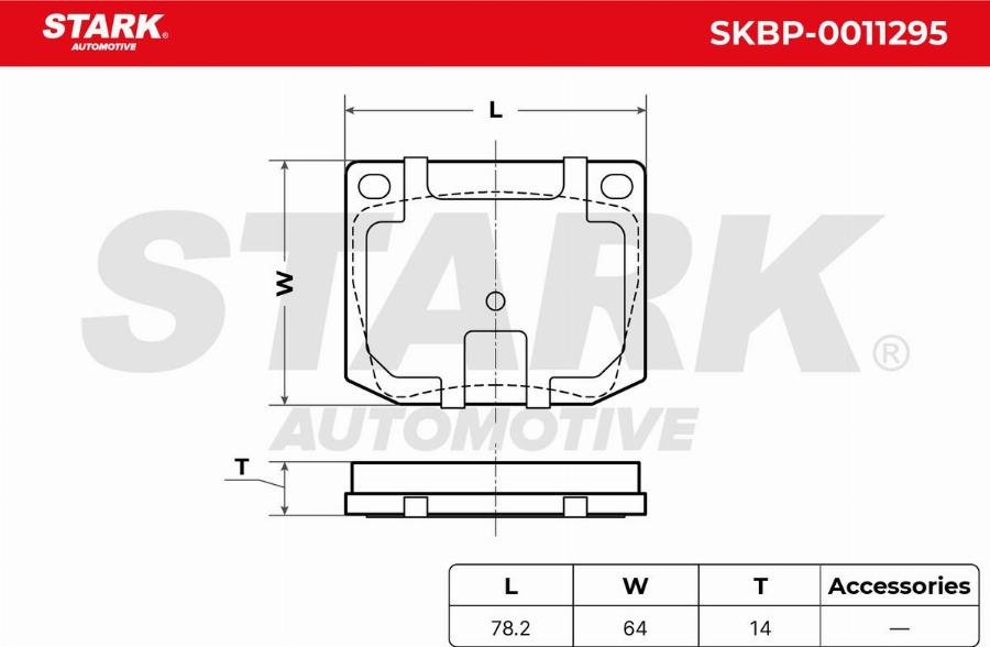 Stark SKBP-0011295 - Kit de plaquettes de frein, frein à disque cwaw.fr