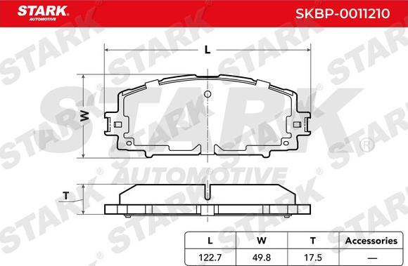 Stark SKBP-0011210 - Kit de plaquettes de frein, frein à disque cwaw.fr