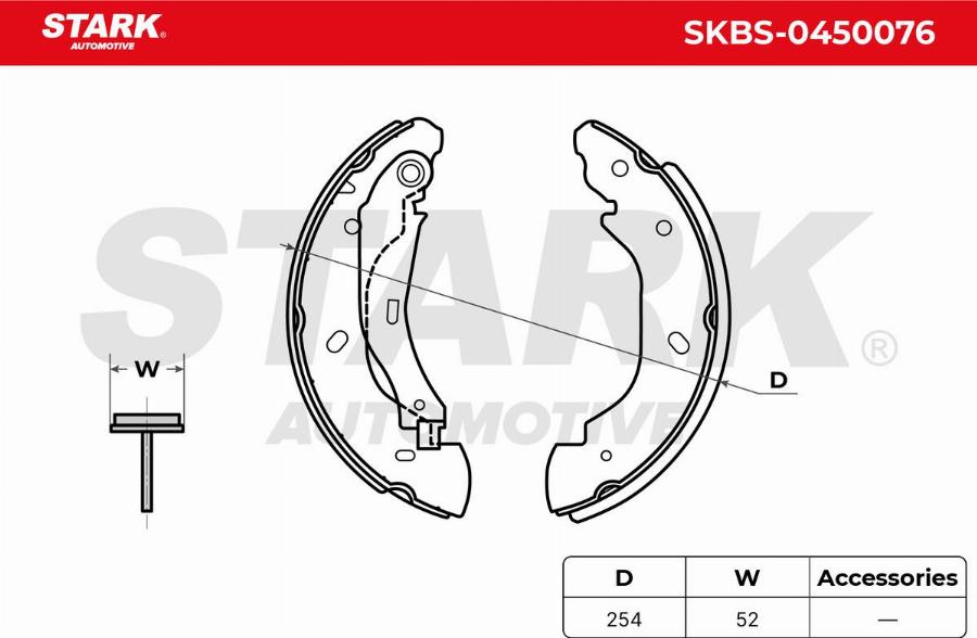 Stark SKBS-0450076 - Jeu de mâchoires de frein cwaw.fr