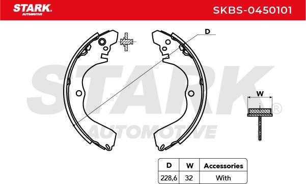 Stark SKBS-0450101 - Jeu de mâchoires de frein cwaw.fr