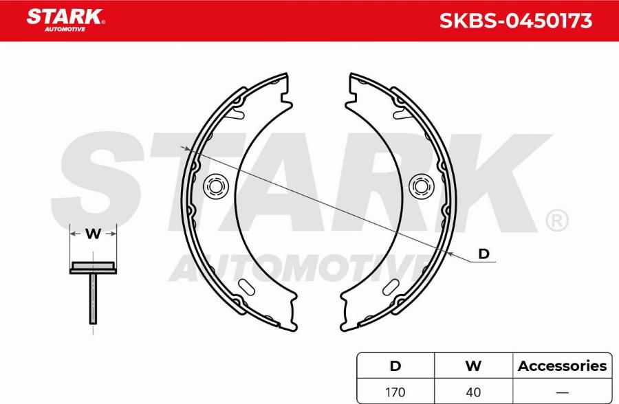 Stark SKBS-0450173 - Jeu de mâchoires de frein cwaw.fr