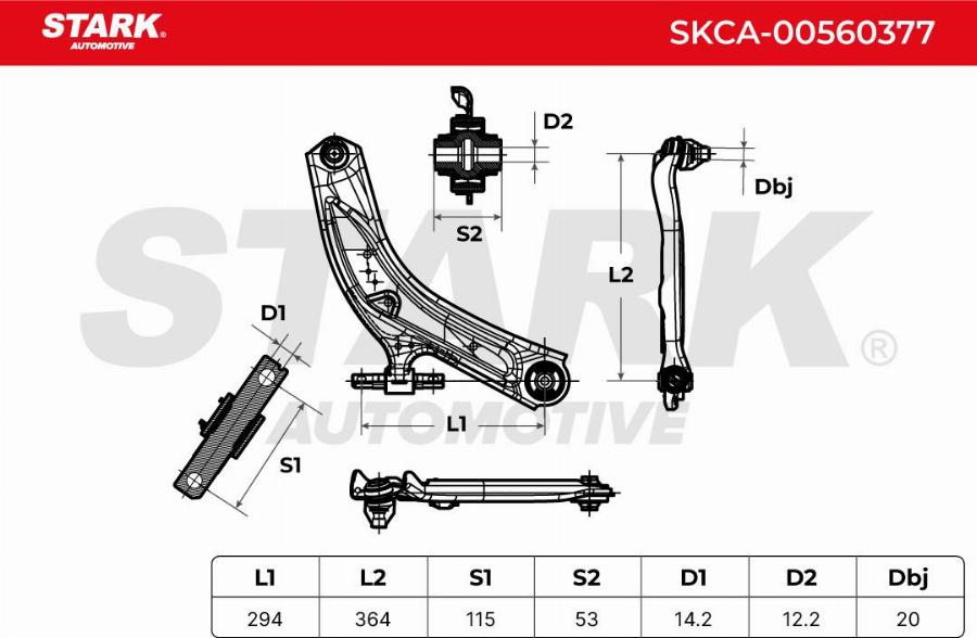 Stark SKCA-00560377 - Bras de liaison, suspension de roue cwaw.fr