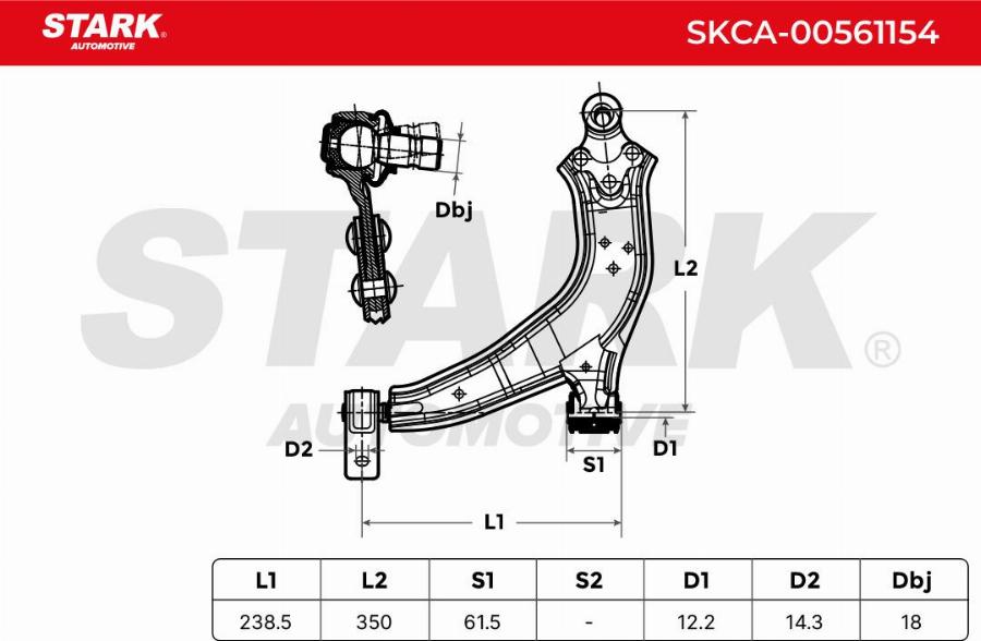 Stark SKCA-00561154 - Bras de liaison, suspension de roue cwaw.fr