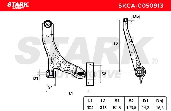 Stark SKCA-0050913 - Bras de liaison, suspension de roue cwaw.fr