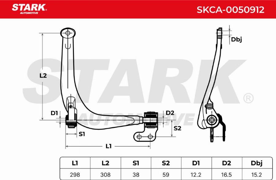 Stark SKCA-0050912 - Bras de liaison, suspension de roue cwaw.fr