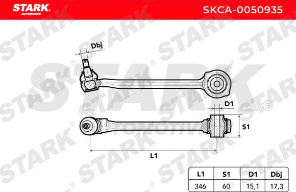 Stark SKCA-0050935 - Bras de liaison, suspension de roue cwaw.fr