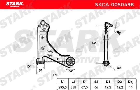 Stark SKCA-0050498 - Bras de liaison, suspension de roue cwaw.fr