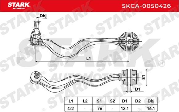 Stark SKCA-0050426 - Bras de liaison, suspension de roue cwaw.fr