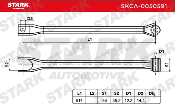 Stark SKCA-0050591 - Bras de liaison, suspension de roue cwaw.fr