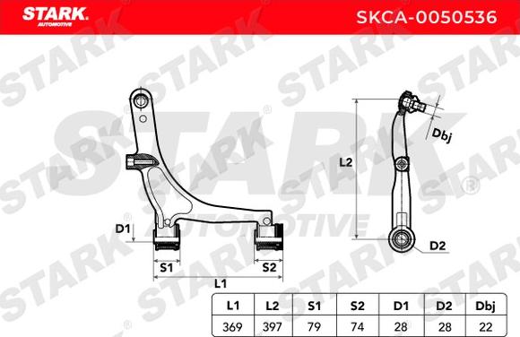 Stark SKCA-0050536 - Bras de liaison, suspension de roue cwaw.fr