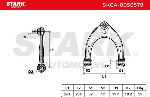 Stark SKCA-0050579 - Bras de liaison, suspension de roue cwaw.fr