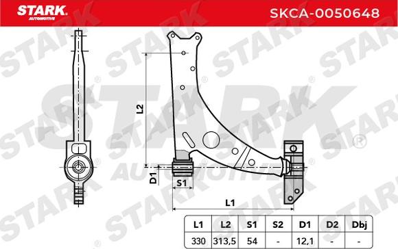 Stark SKCA-0050648 - Bras de liaison, suspension de roue cwaw.fr