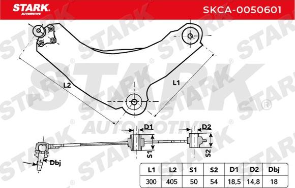 Stark SKCA-0050601 - Bras de liaison, suspension de roue cwaw.fr