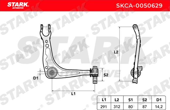 Stark SKCA-0050629 - Bras de liaison, suspension de roue cwaw.fr