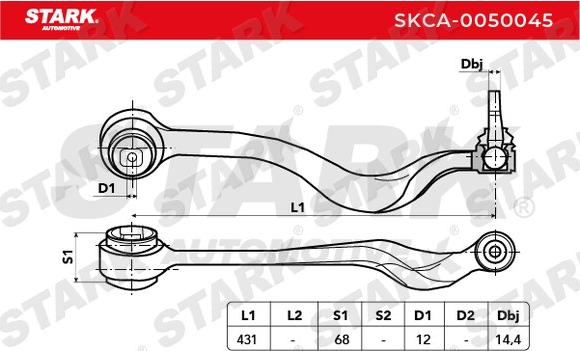 Stark SKCA-0050045 - Bras de liaison, suspension de roue cwaw.fr