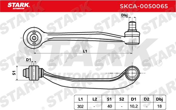 Stark SKCA-0050065 - Bras de liaison, suspension de roue cwaw.fr