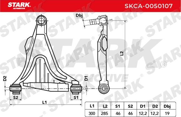 Stark SKCA-0050107 - Bras de liaison, suspension de roue cwaw.fr