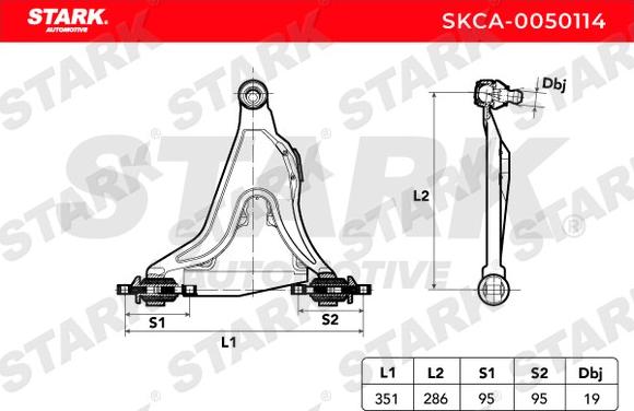 Stark SKCA-0050114 - Bras de liaison, suspension de roue cwaw.fr