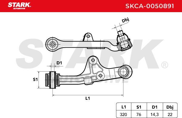 Stark SKCA-0050891 - Bras de liaison, suspension de roue cwaw.fr