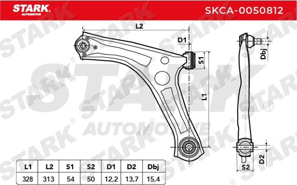 Stark SKCA-0050812 - Bras de liaison, suspension de roue cwaw.fr