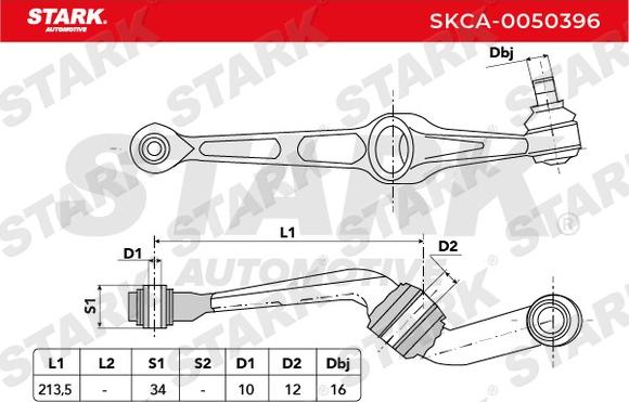 Stark SKCA-0050396 - Bras de liaison, suspension de roue cwaw.fr