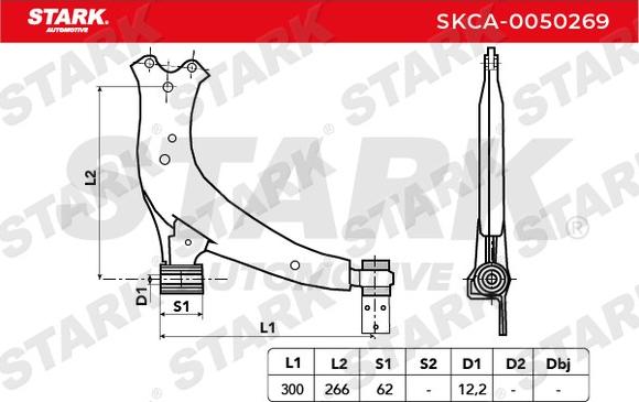 Stark SKCA-0050269 - Bras de liaison, suspension de roue cwaw.fr