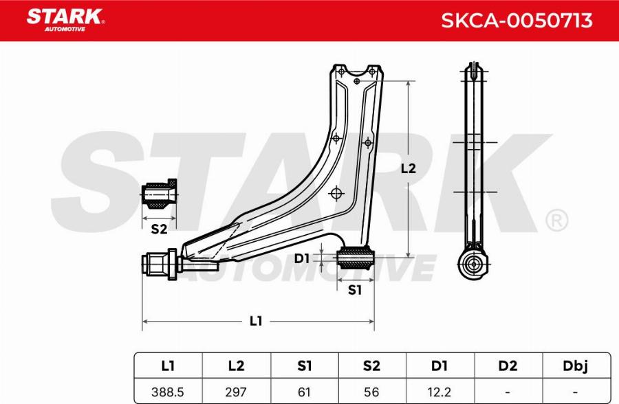 Stark SKCA-0050713 - Bras de liaison, suspension de roue cwaw.fr