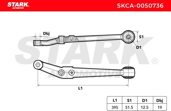 Stark SKCA-0050736 - Bras de liaison, suspension de roue cwaw.fr