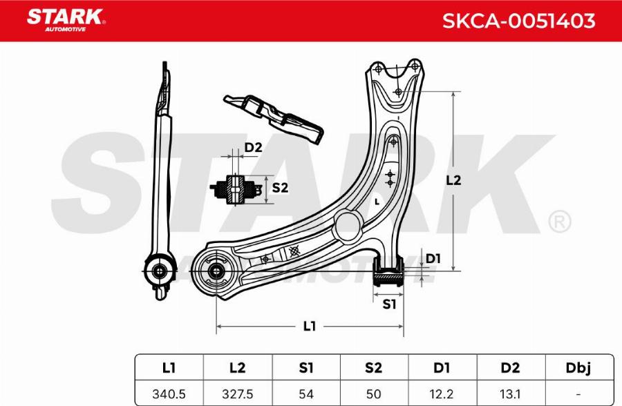 Stark SKCA-0051403 - Bras de liaison, suspension de roue cwaw.fr