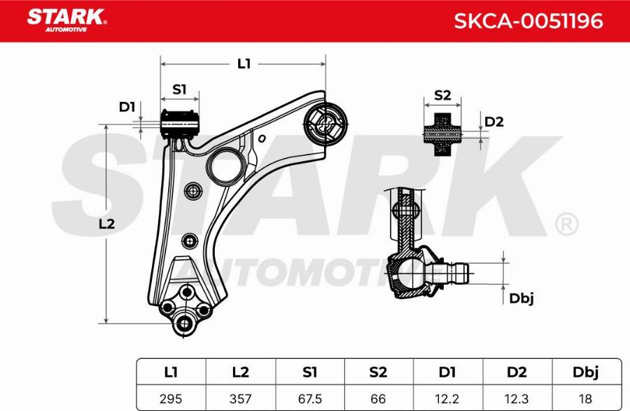 Stark SKCA-0051196 - Bras de liaison, suspension de roue cwaw.fr