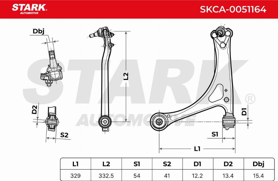 Stark SKCA-0051164 - Bras de liaison, suspension de roue cwaw.fr