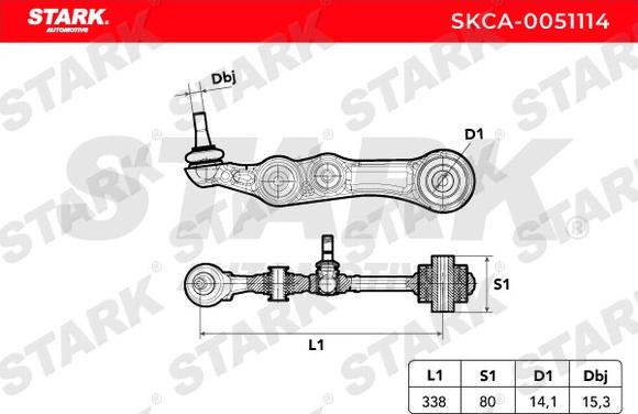 Stark SKCA-0051114 - Bras de liaison, suspension de roue cwaw.fr