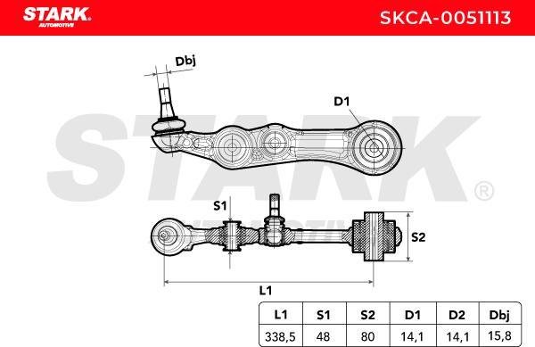 Stark SKCA-0051113 - Bras de liaison, suspension de roue cwaw.fr