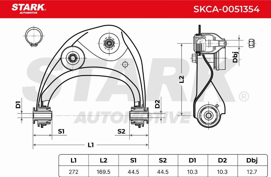 Stark SKCA-0051354 - Bras de liaison, suspension de roue cwaw.fr