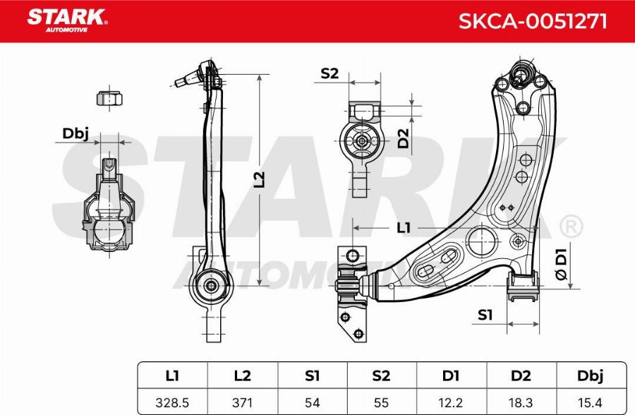 Stark SKCA-0051271 - Bras de liaison, suspension de roue cwaw.fr