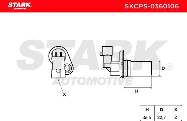 Stark SKCPS-0360106 - Capteur d'angle, vilebrequin cwaw.fr