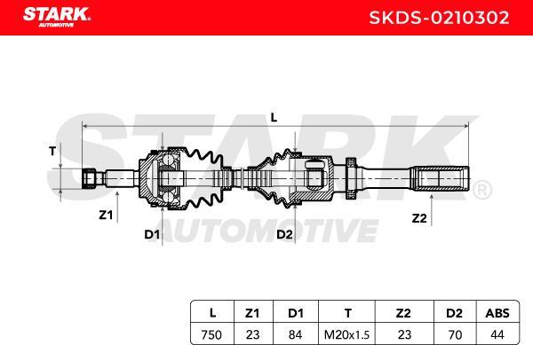 Stark SKDS-0210302 - Arbre de transmission cwaw.fr