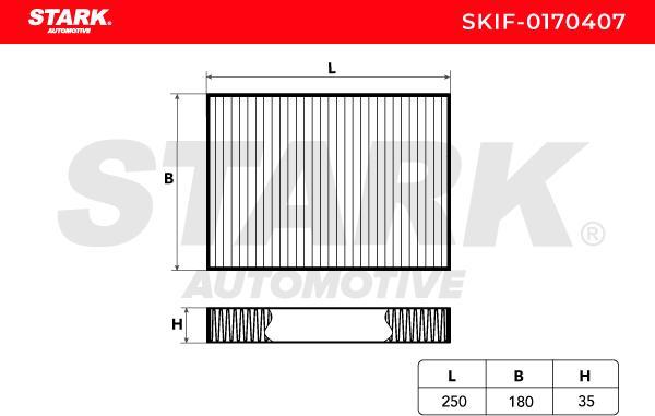 Stark SKIF-0170407 - Filtre, air de l'habitacle cwaw.fr