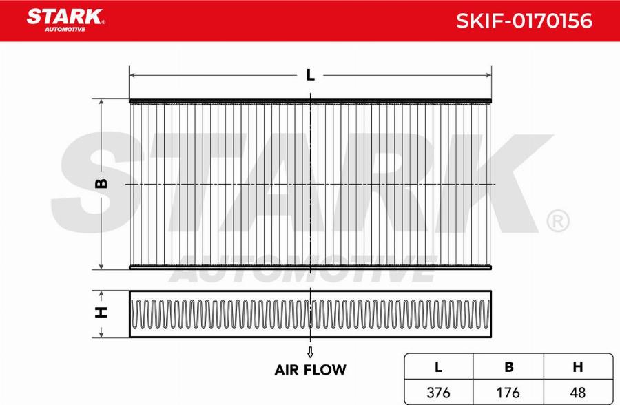 Stark SKIF-0170156 - Filtre, air de l'habitacle cwaw.fr