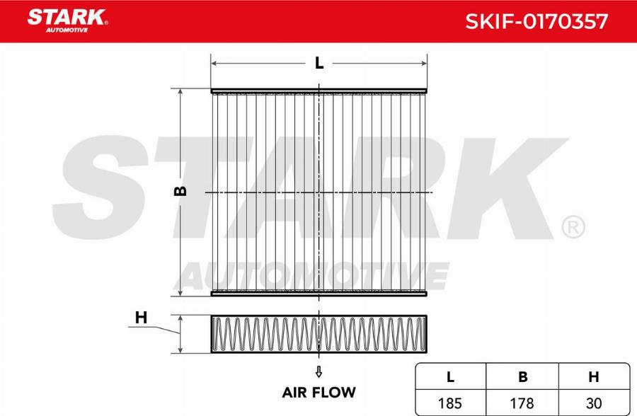 Stark SKIF-0170357 - Filtre, air de l'habitacle cwaw.fr